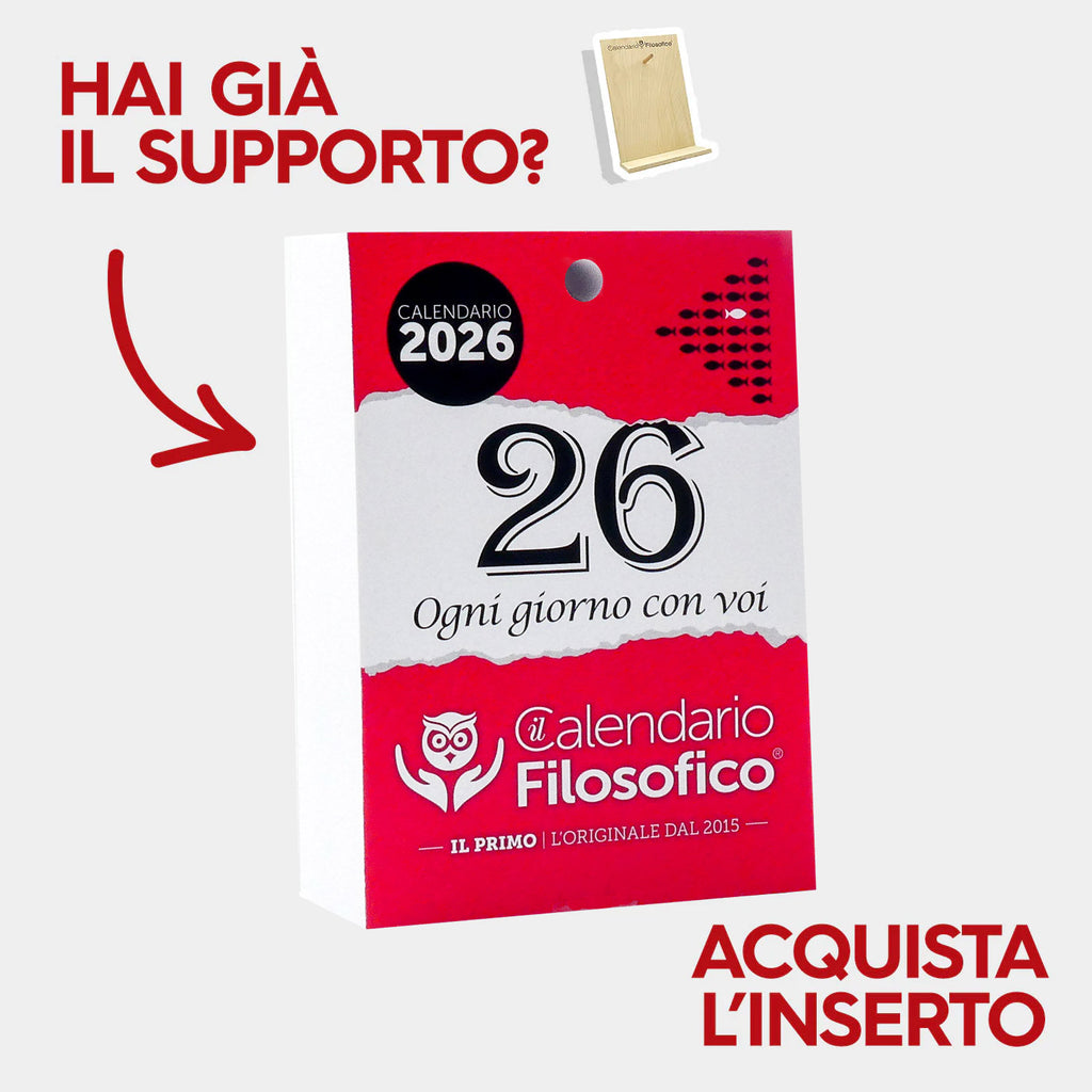 Calendario Filosofico A Strappo 2026 Con Aforismi - Per Scrivania, Idea Regalo Motivazionale