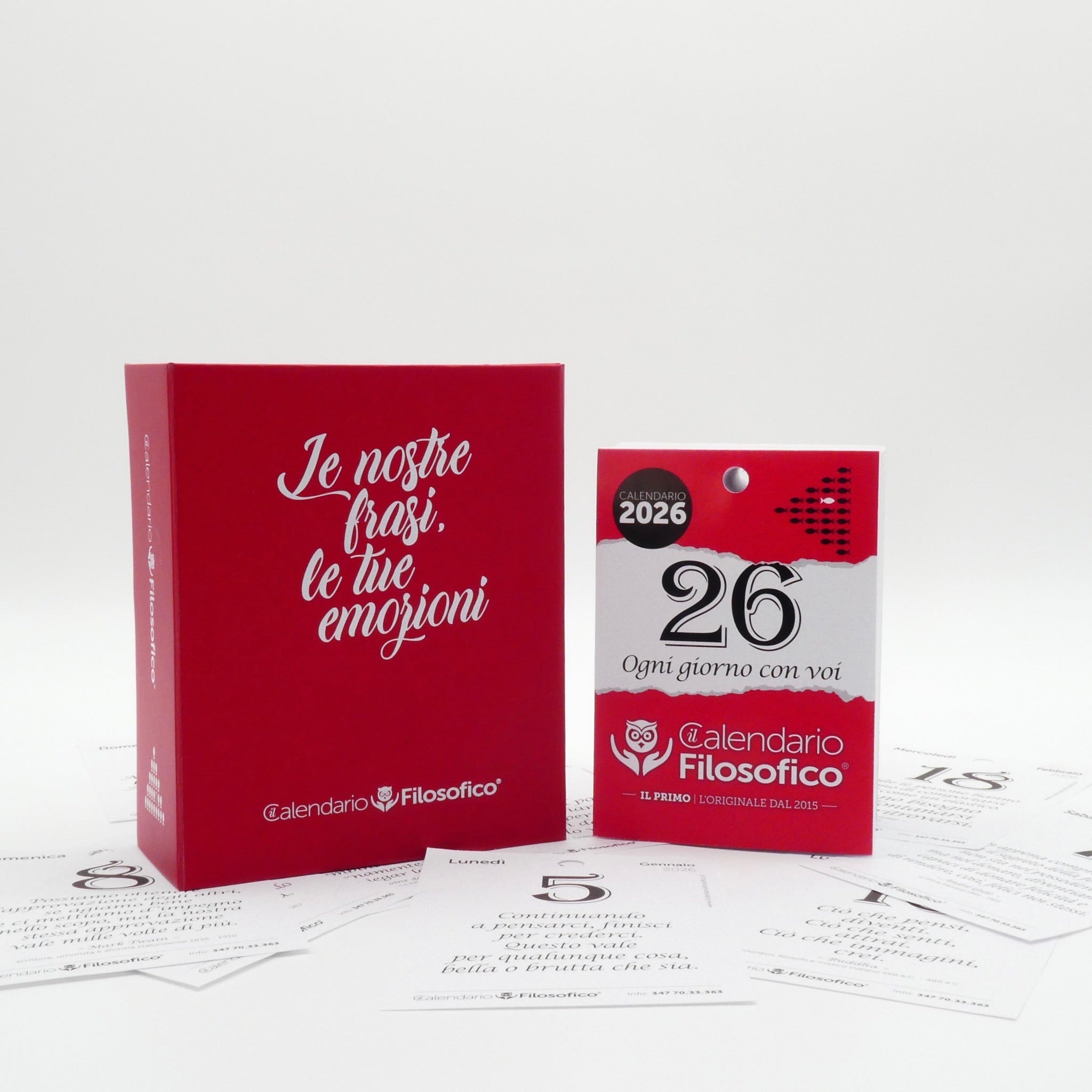 COFANETTO PER LE FRASI DEL CALENDARIO CON INSERTO A6 CALENDARIO FILOSOFICO 2026