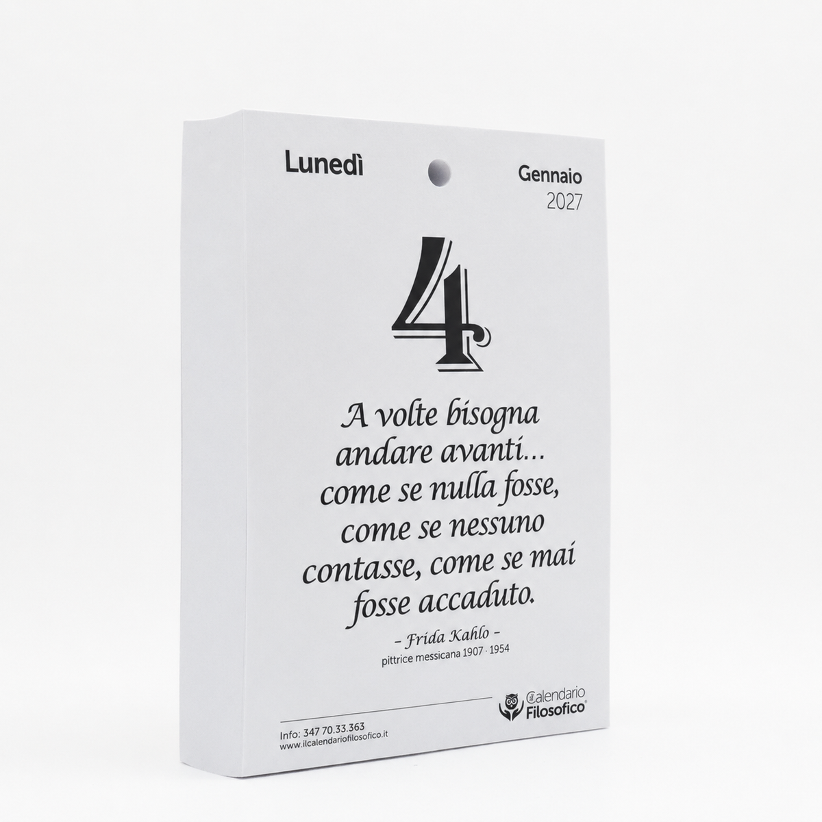 CALENDARIO FILOSOFICO 2027 - A4 GRANDE 21 x 30 CM - INSERTO