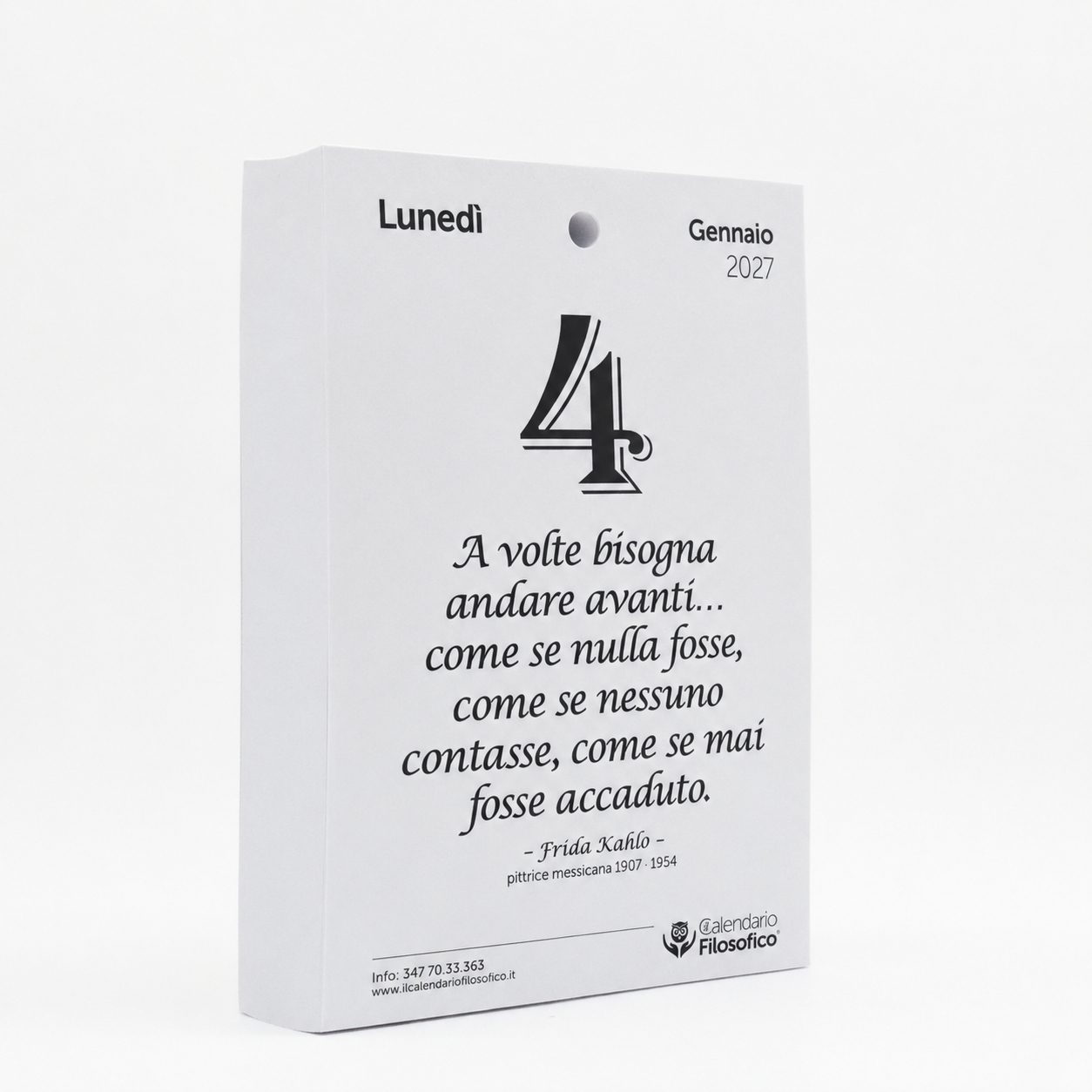 CALENDARIO FILOSOFICO 2027 - A4 GRANDE 21 x 30 CM - INSERTO