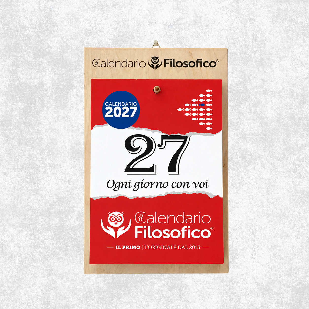 CALENDARIO FILOSOFICO 2027 -  A4 GRANDE 21x30 CM - CON SUPPORTO DA APPENDERE