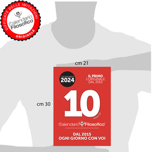 CALENDARIO FILOSOFICO 2024 -  A4 GRANDE 21x30 CM - CON SUPPORTO DA APPENDERE