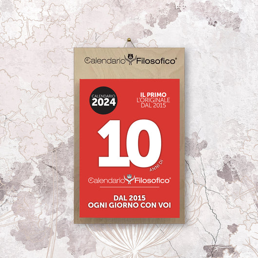 CALENDARIO FILOSOFICO 2024 -  A5 MEDIO 15 x 21 CM - CON SUPPORTO DA APPENDERE