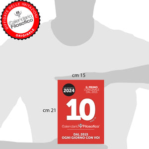 CALENDARIO FILOSOFICO 2024 -  A5 MEDIO 15 x 21 CM - CON SUPPORTO DA APPENDERE