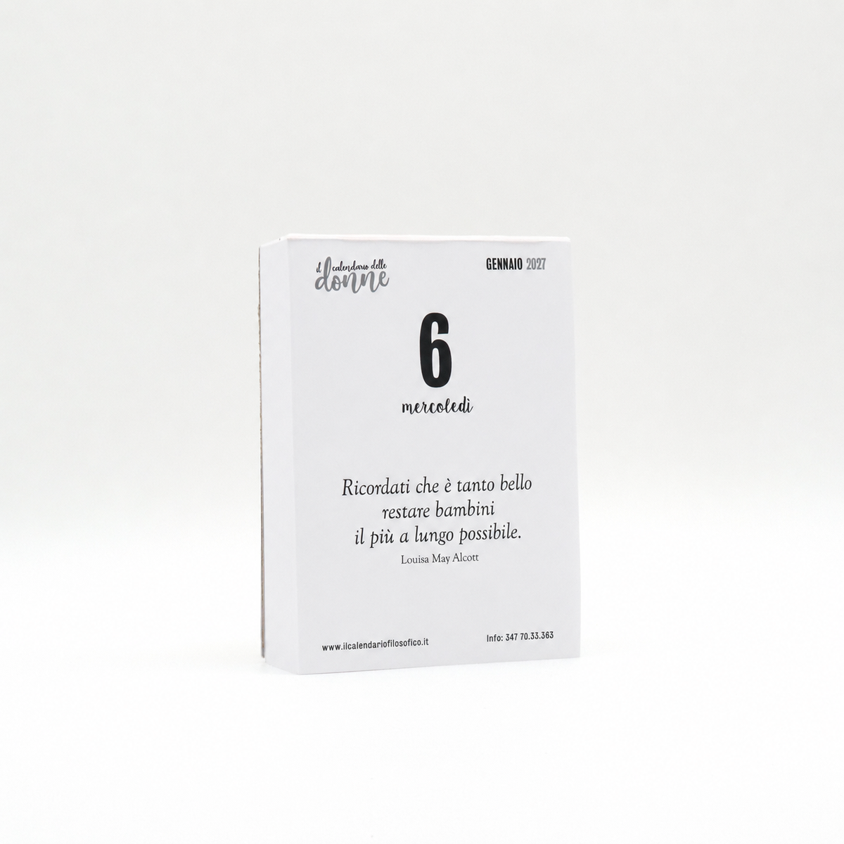 CALENDARIO DELLE DONNE 2027 - A6 PICCOLO 10x14 CM - INSERTO SENZA FORO