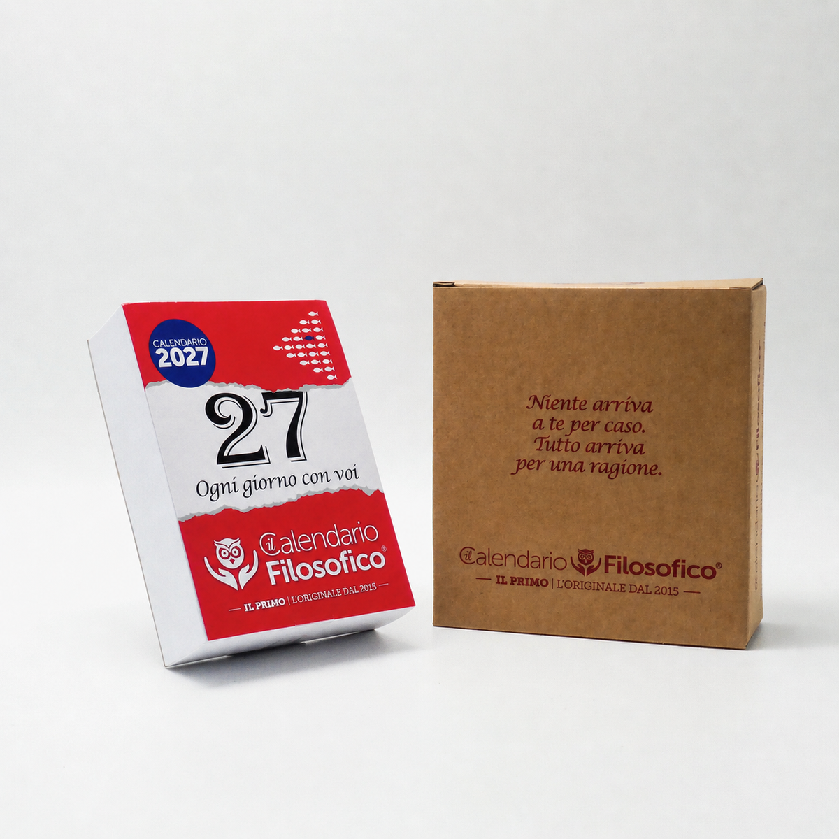 CALENDARIO FILOSOFICO 2027 - A6 PICCOLO 10 x 14 CM - CON SUPPORTO IN CARTONE  E SCATOLA REGALO