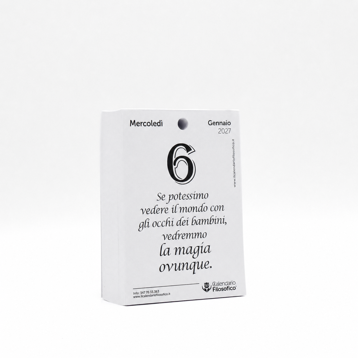 CALENDARIO FILOSOFICO 2027 - A6 PICCOLO 10 x 14 CM - INSERTO