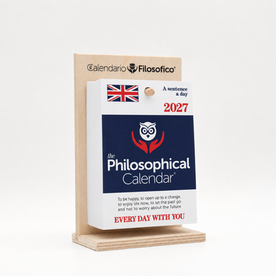 CALENDARIO IN INGLESE 2027 - A6 PICCOLO 10x14 - SUPPORTO LEGNO
