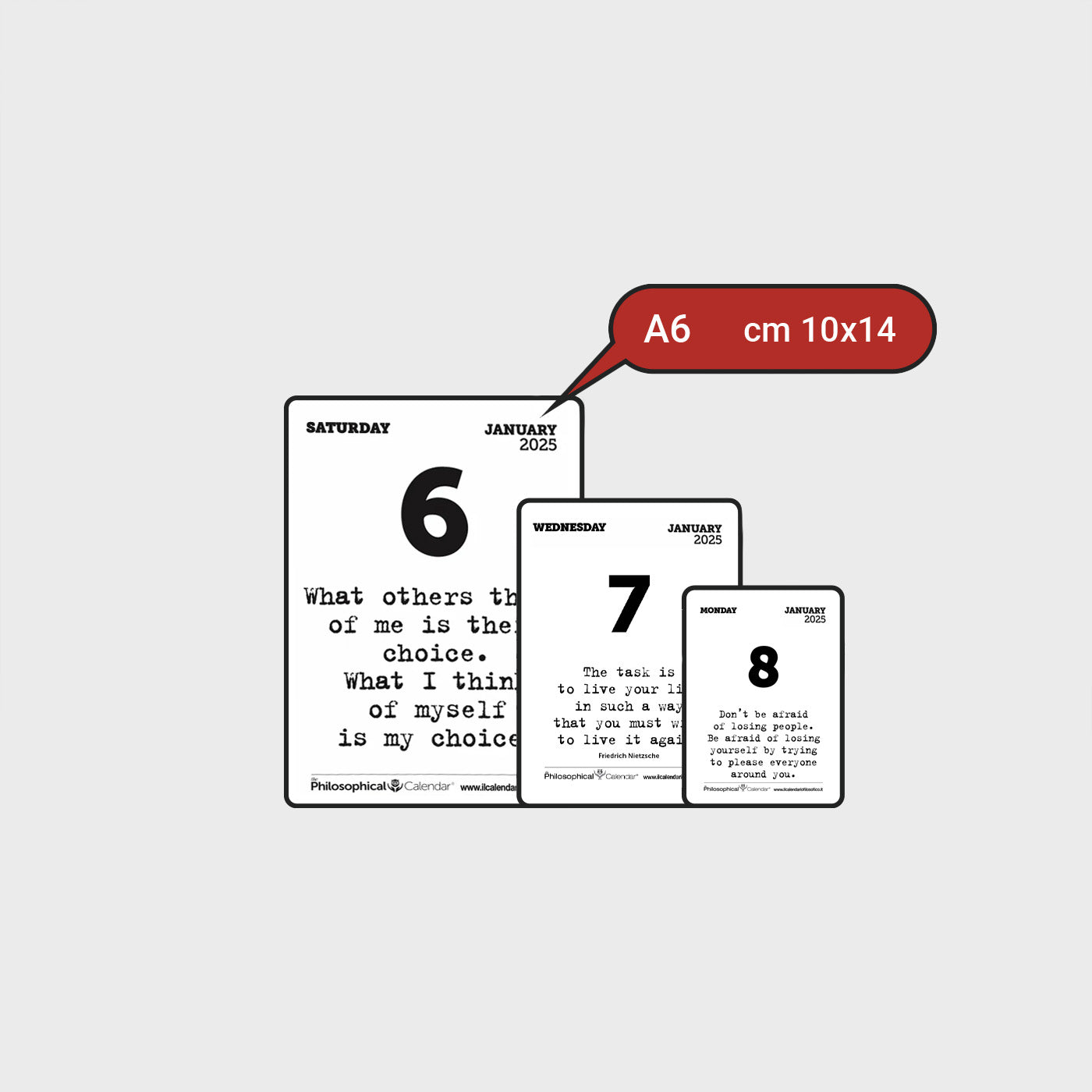 CALENDARIO IN INGLESE 2026 - A6 PICCOLO 10x14 - INSERTO