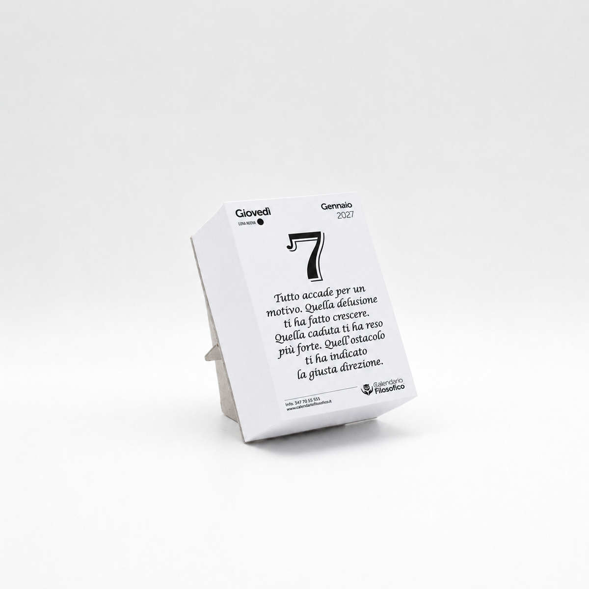 CALENDARIO FILOSOFICO 2027 - A7 MIDI 7,4 x 10,5 CM - CON SUPPORTO IN CARTONE E SCATOLA REGALO