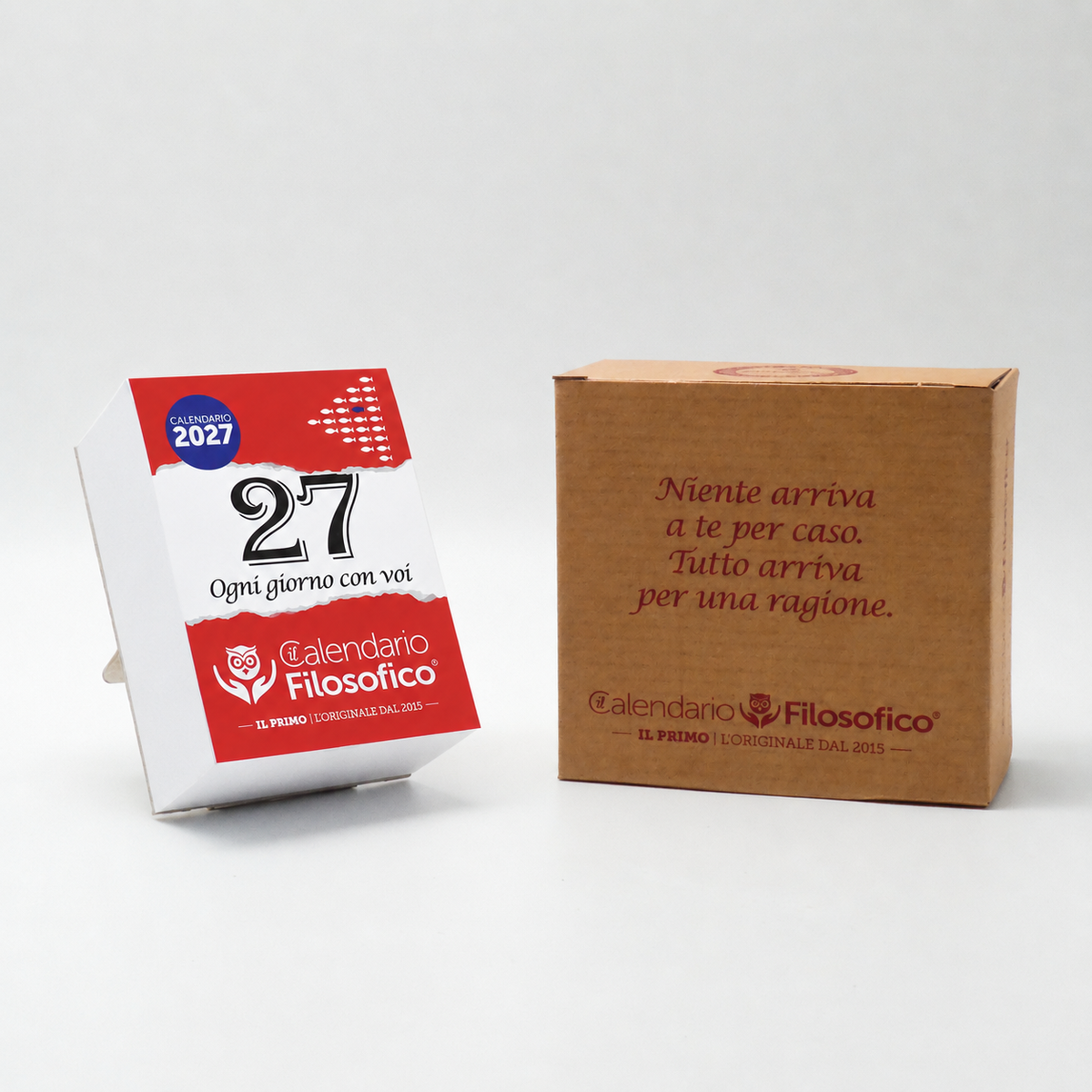 CALENDARIO FILOSOFICO 2027 - A7 MIDI 7,4 x 10,5 CM - CON SUPPORTO IN CARTONE E SCATOLA REGALO