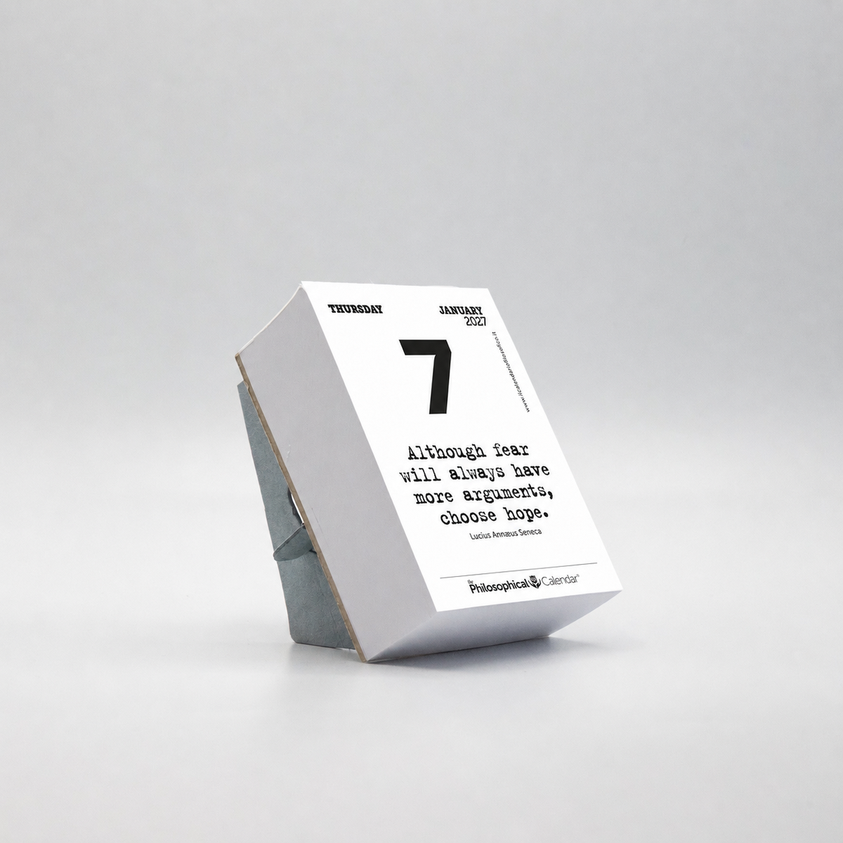 CALENDARIO IN INGLESE 2027 - A7 MIDI 7,4 x 10,5 CM - SUPPORTO CARTONE E SCATOLA REGALO