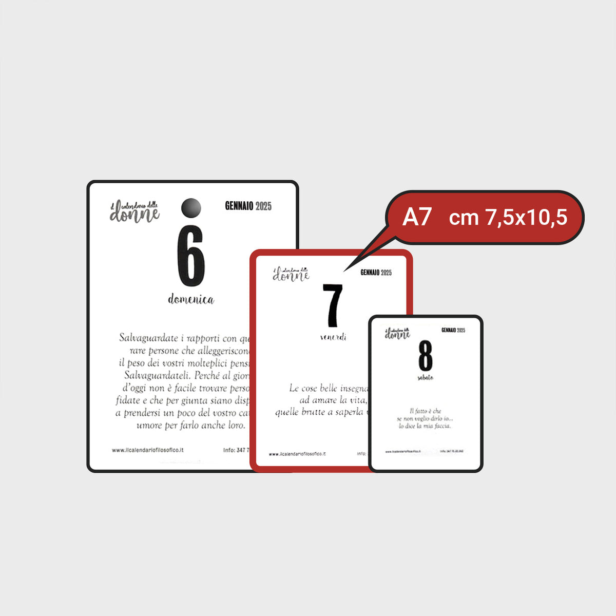 CALENDARIO DELLE DONNE 2027 - A7 MIDI 7,4 x 10,5  CM - CON CALAMITA