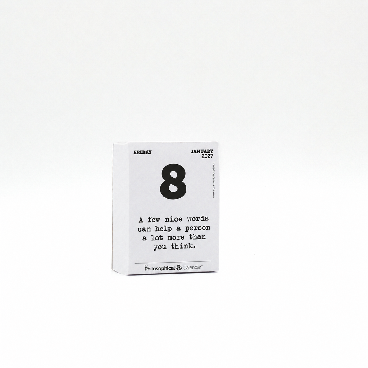 CALENDARIO IN INGLESE 2027 - A8 MIGNON 5,2 x 7,2 CM