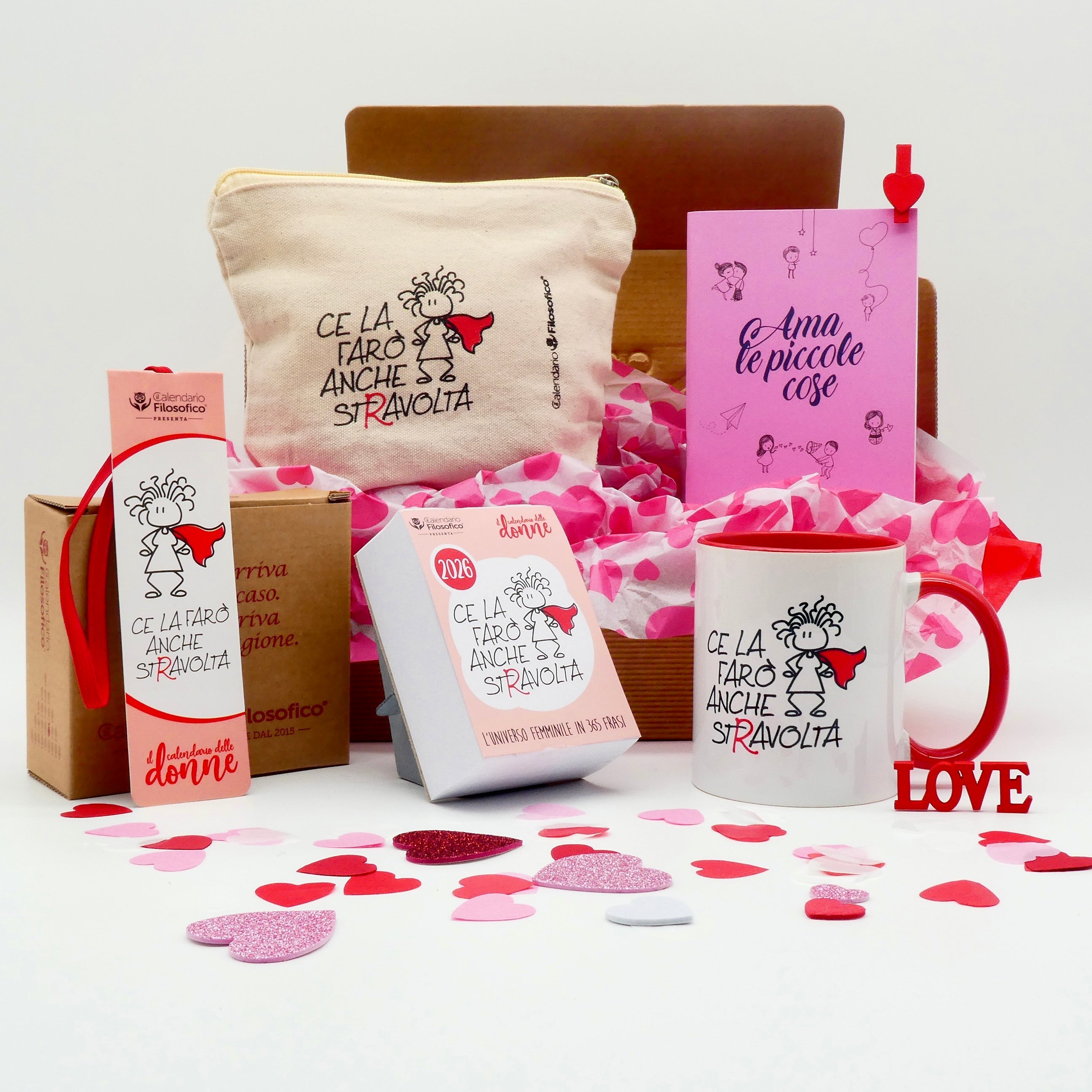 BOX SAN VALENTINO ''CE LA FARO' ANCHE STRAVOLTA''
