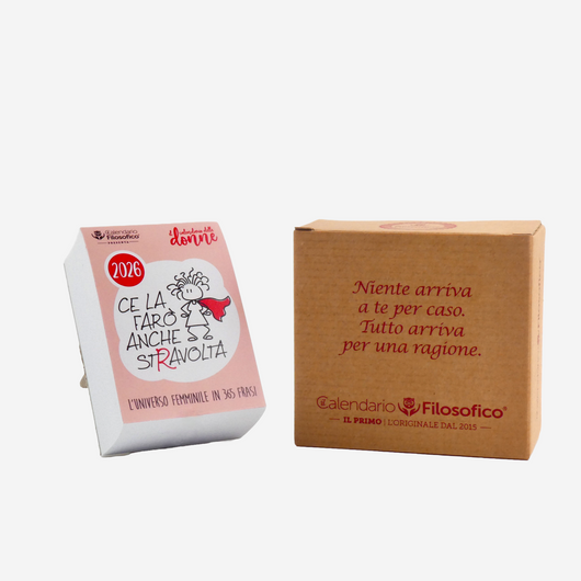 CALENDARIO DELLE DONNE 2026 - A7 MIDI 7,4 x 10,5  CM - SUPPORTO IN CARTONE E SCATOLA REGALO