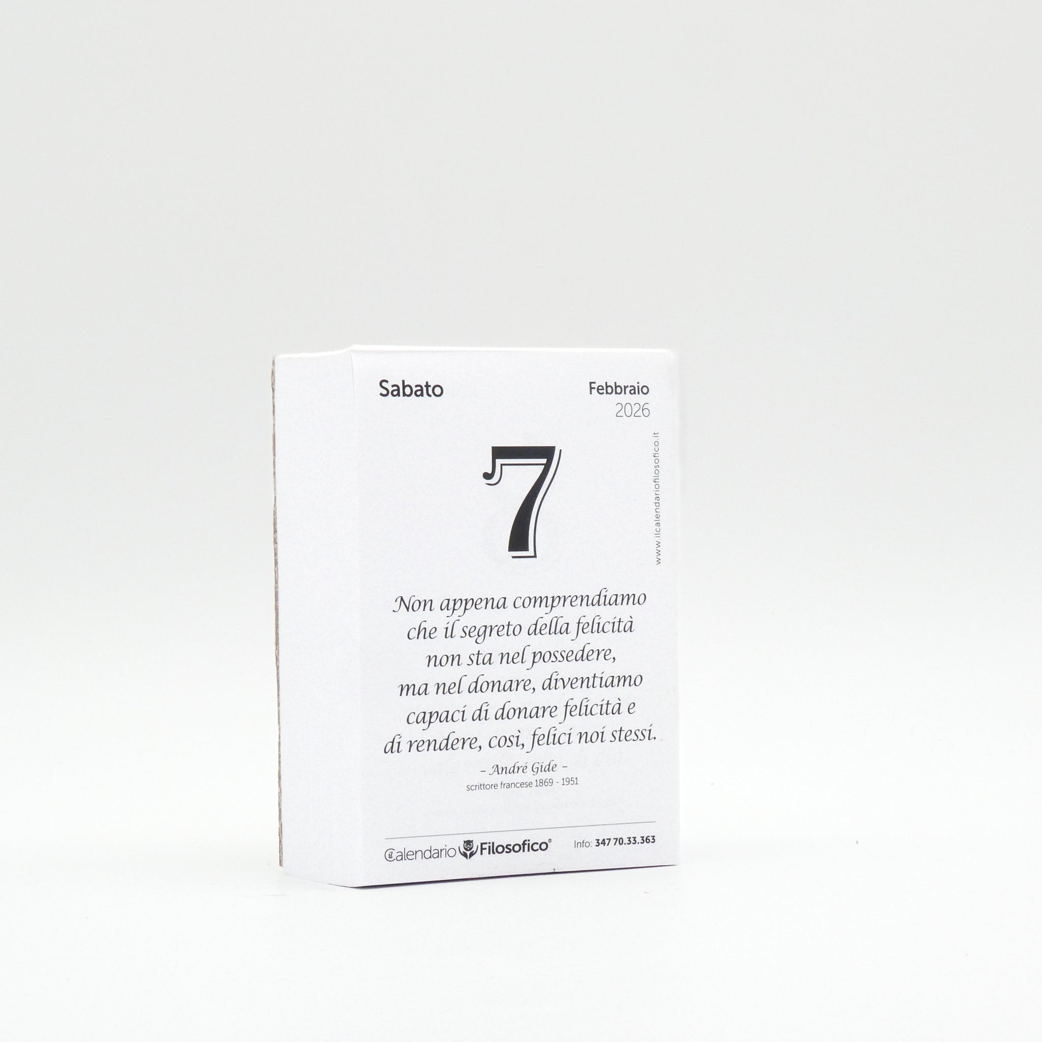 CALENDARIO FILOSOFICO 2026 -  A7 MIDI 7,4 x 10,5 CM - INSERTO