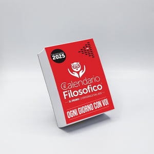 CALENDARIO FILOSOFICO 2025 - A6 PICCOLO 10 x 14 CM - CON SUPPORTO IN CARTONE  E SCATOLA CONFEZIONE REGALO
