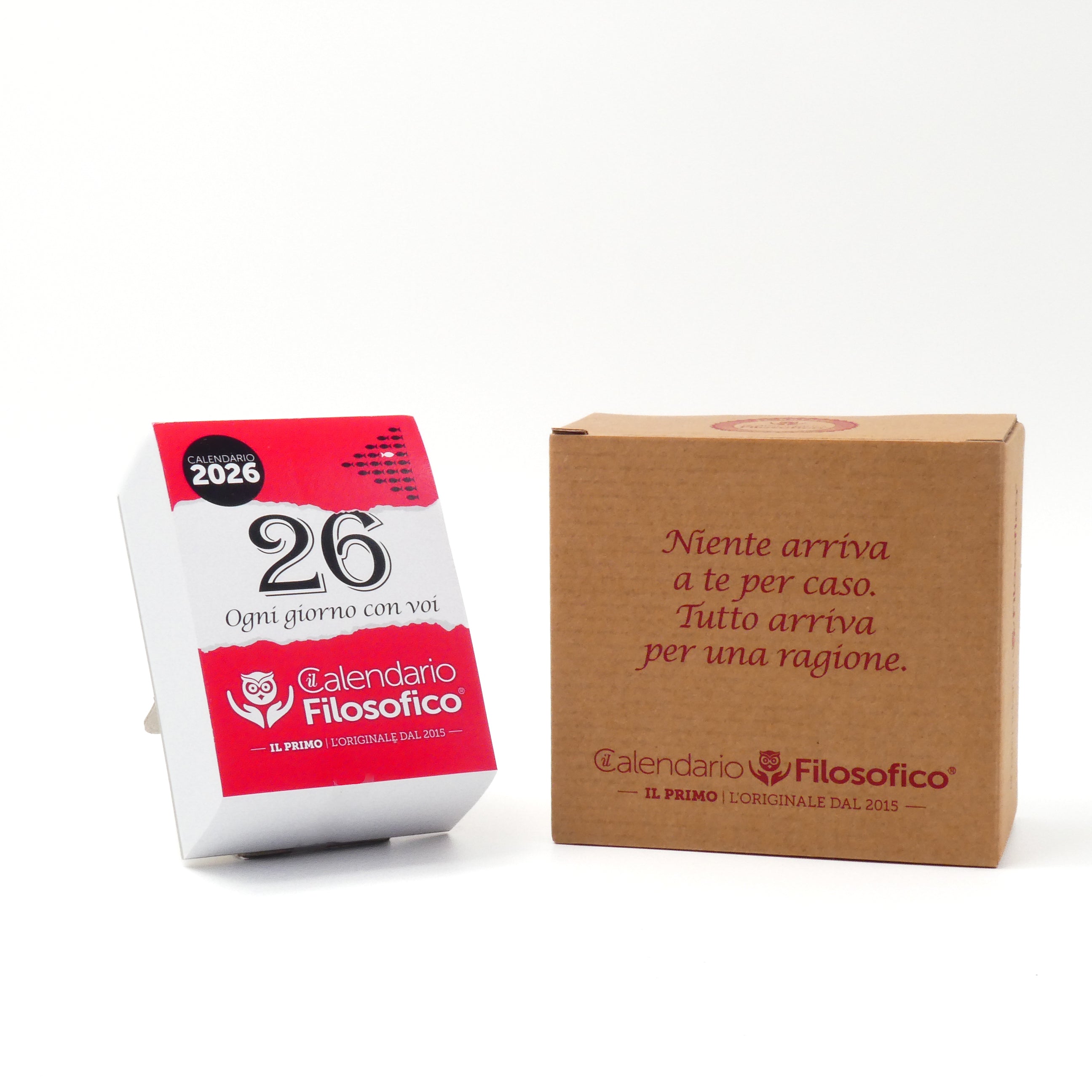 CALENDARIO FILOSOFICO 2026 - A7 MIDI 7,4 x 10,5 CM - CON SUPPORTO IN CARTONE E SCATOLA REGALO