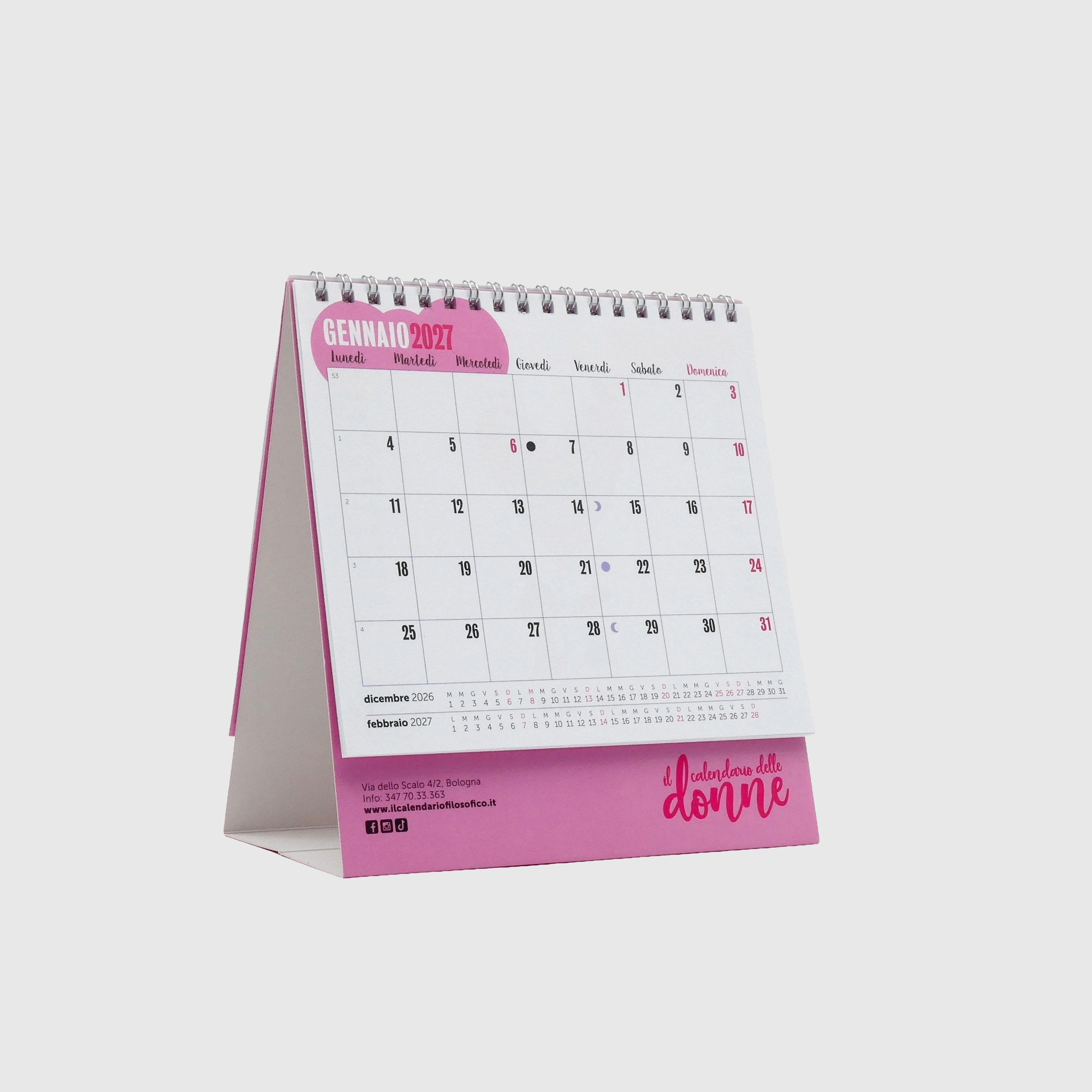 CALENDARIO DELLE DONNE DA TAVOLO 2027 - 13 MESI