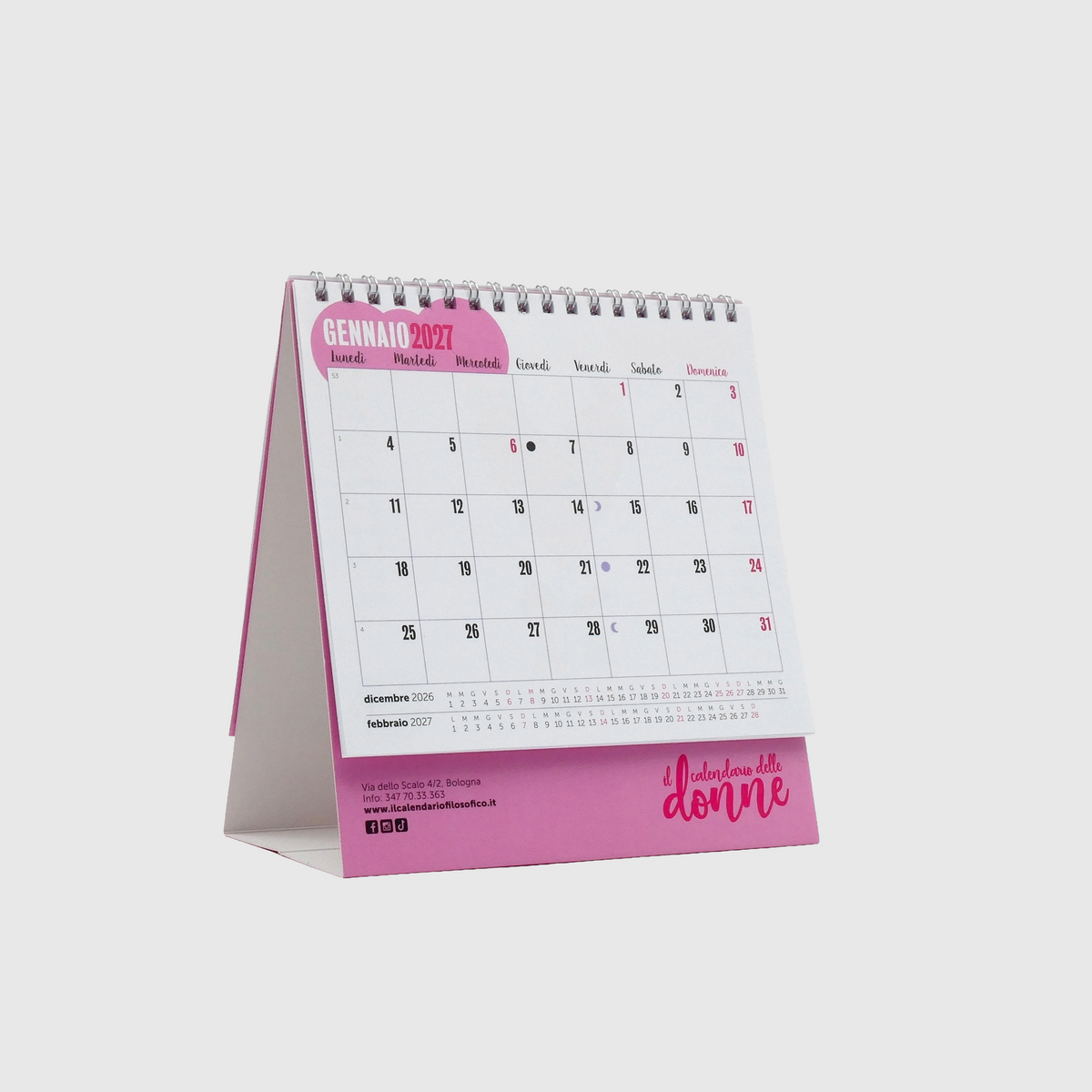 CALENDARIO DELLE DONNE DA TAVOLO 2027 - 13 MESI