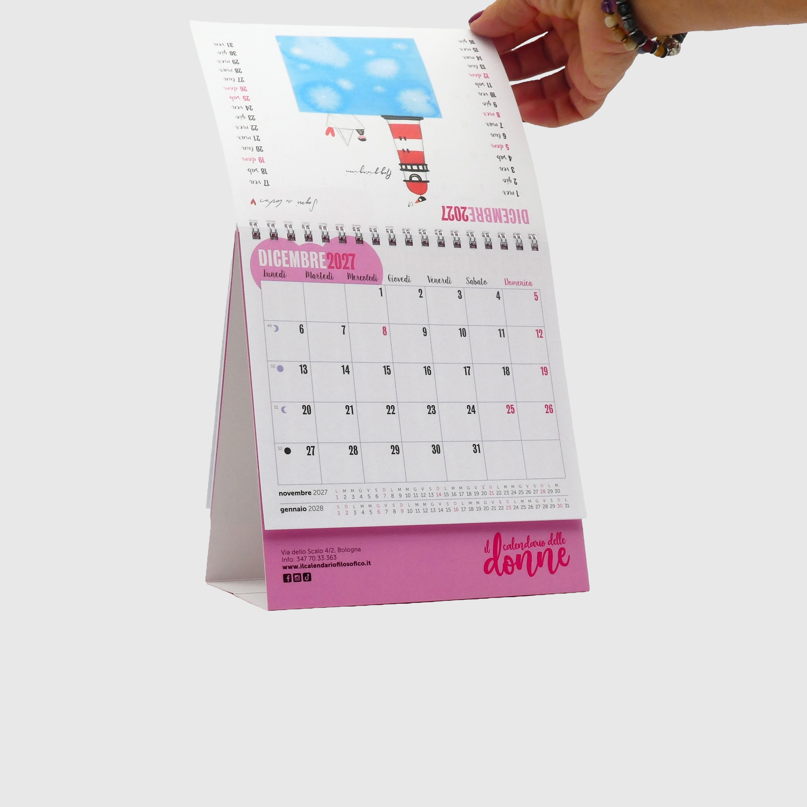 CALENDARIO DELLE DONNE DA TAVOLO 2027 - 13 MESI