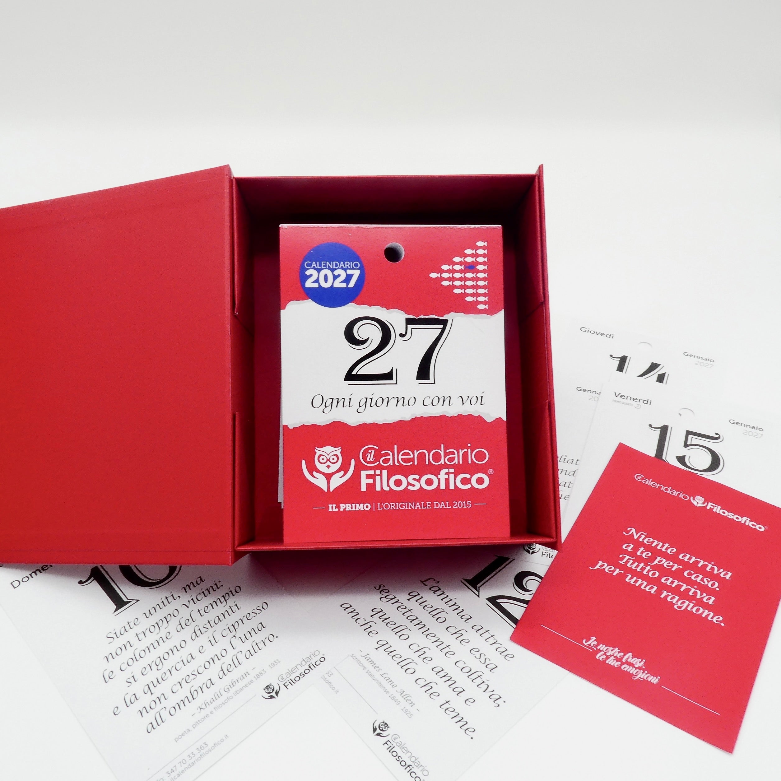 COFANETTO PER LE FRASI DEL CALENDARIO CON INSERTO A6 CALENDARIO FILOSOFICO 2027