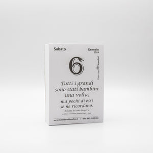 CALENDARIO FILOSOFICO 2024 - A6 PICCOLO 10 x 14 CM - INSERTO SENZA FORO