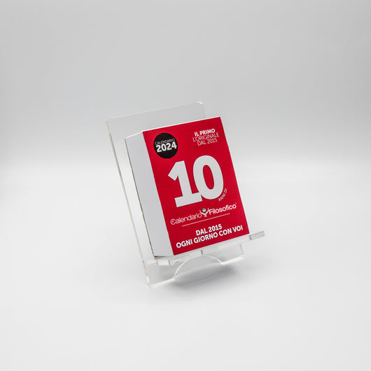 CALENDARIO FILOSOFICO 2024 - A7 MIDI 7,4 x 10,5 CM - CON SUPPORTO IN PLEXIGLASS TRASPARENTE