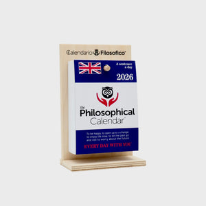 CALENDARIO IN INGLESE 2026 - A6 PICCOLO 10x14 - SUPPORTO LEGNO