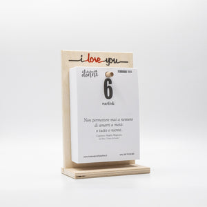 CALENDARIO DELLE DONNE 2024 - A6 PICCOLO 10 x 14 CM - CON SUPPORTO SERIGRAFATO