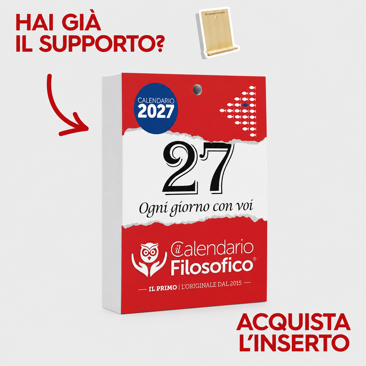 CALENDARIO FILOSOFICO 2027 - A4 GRANDE 21 x 30 CM - INSERTO