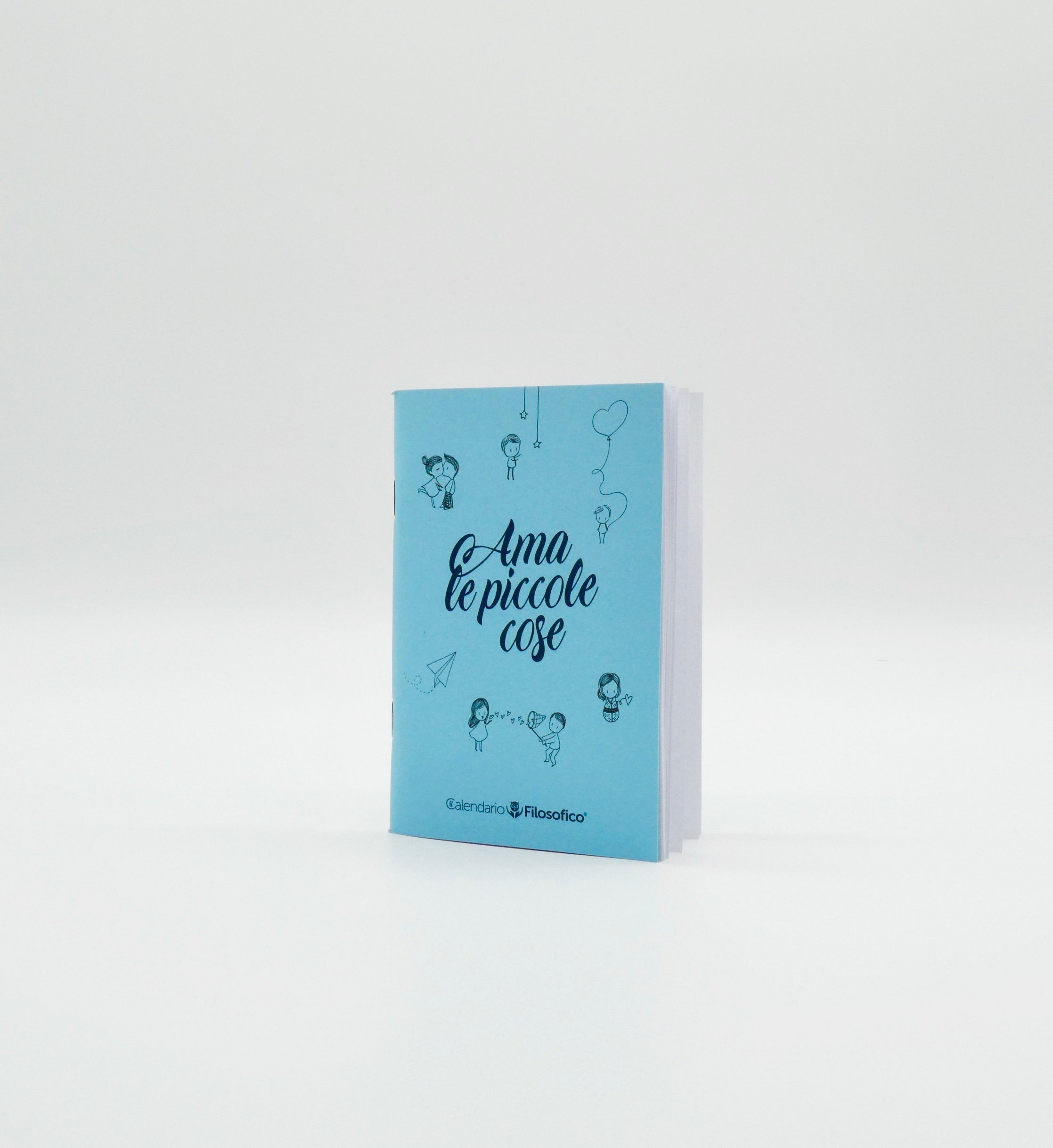 QUADERNO PICCOLO “AMA LE PICCOLE COSE” CON FRASI E PAGINE DECORATE