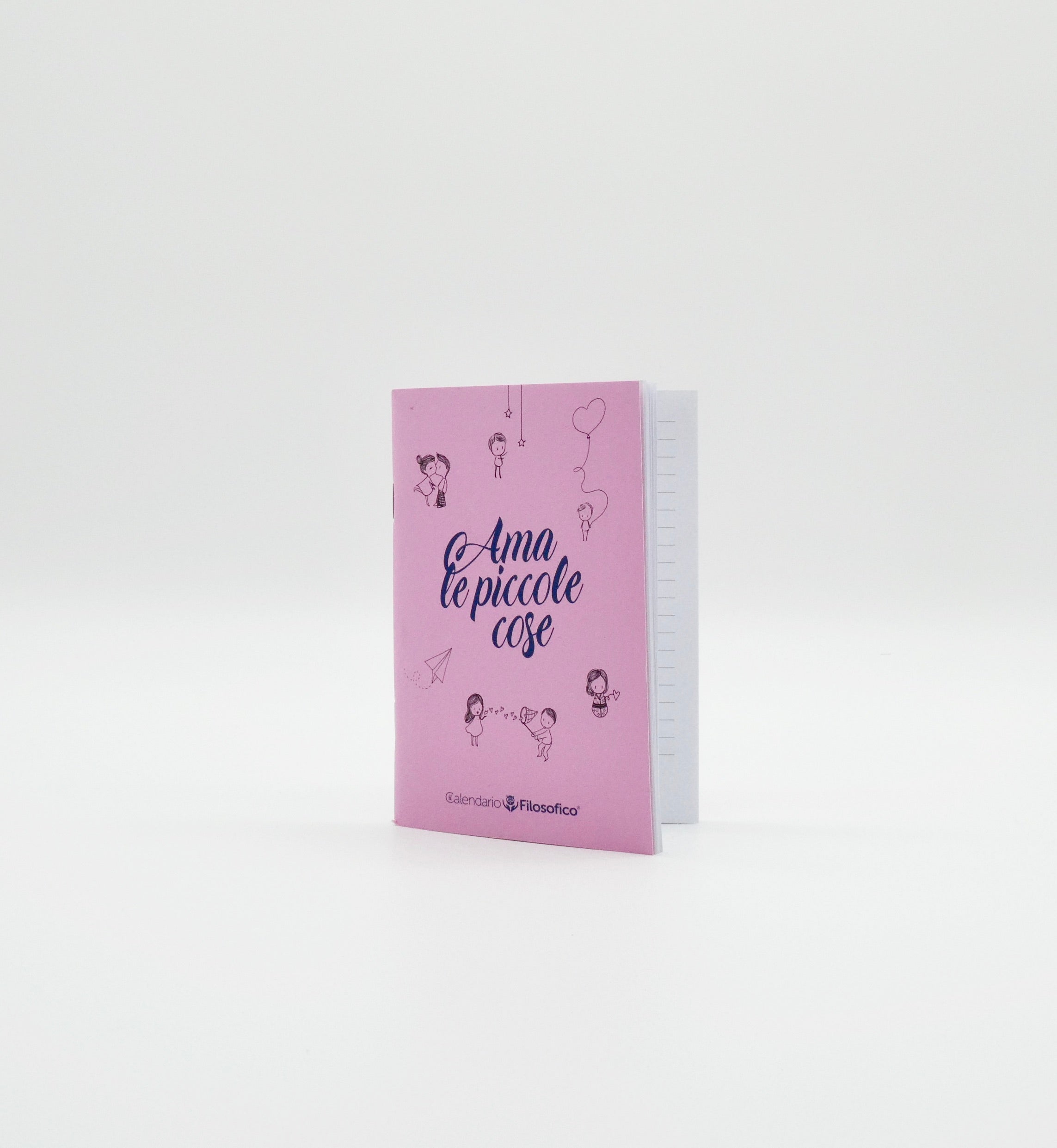 QUADERNO PICCOLO “AMA LE PICCOLE COSE” CON FRASI E PAGINE DECORATE