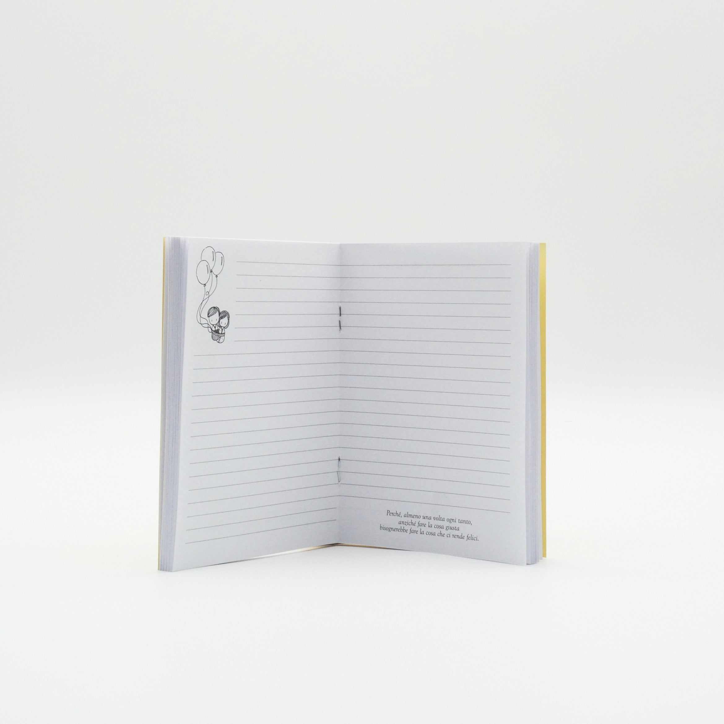 QUADERNO PICCOLO “AMA LE PICCOLE COSE” CON FRASI E PAGINE DECORATE