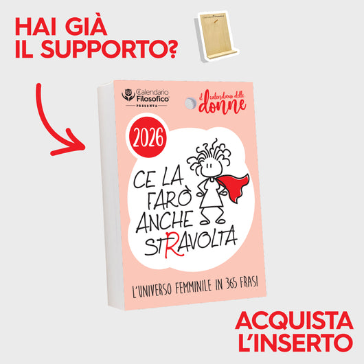 CALENDARIO DELLE DONNE 2026 - A6 PICCOLO 10x14 CM - INSERTO