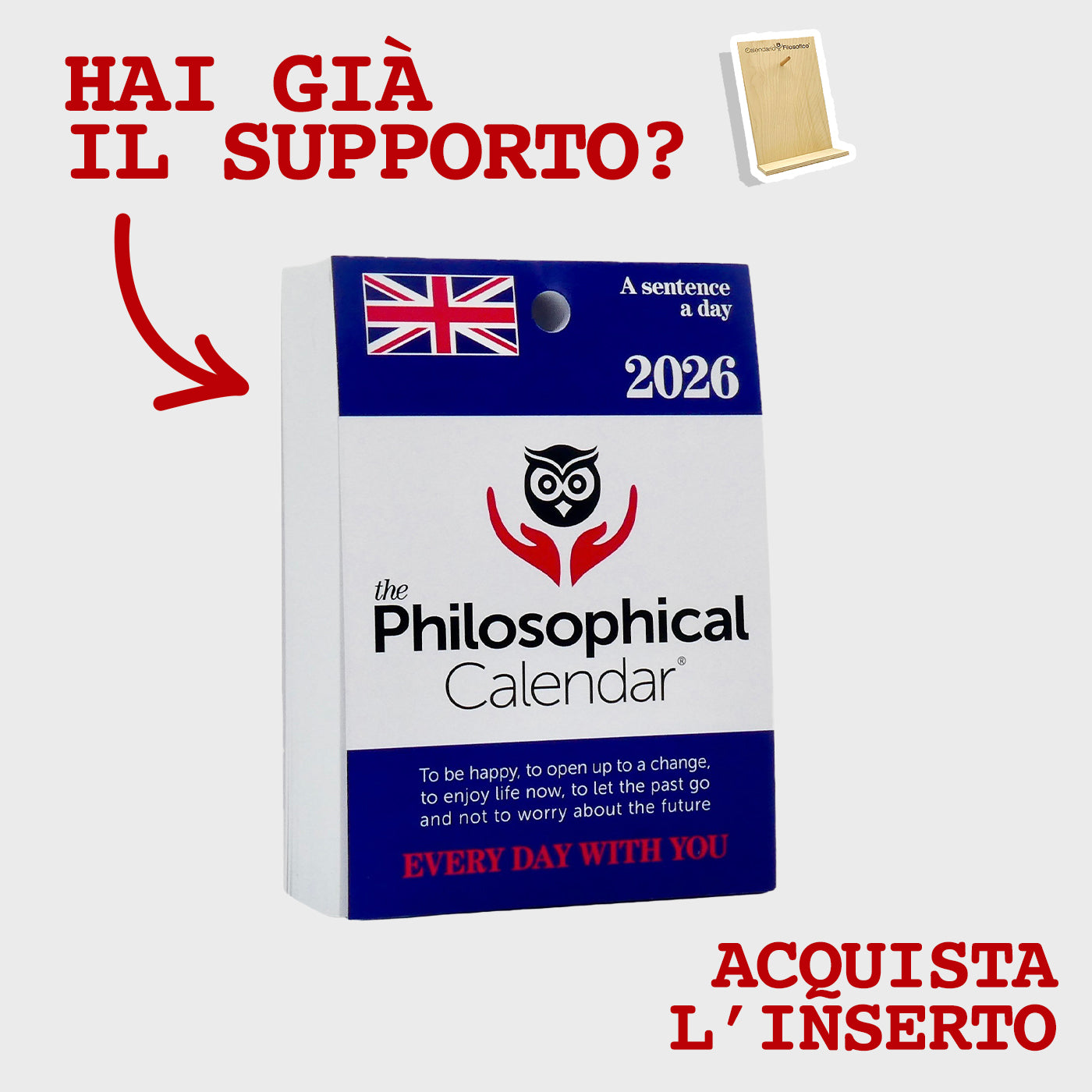 CALENDARIO IN INGLESE 2026 - A6 PICCOLO 10x14 - INSERTO