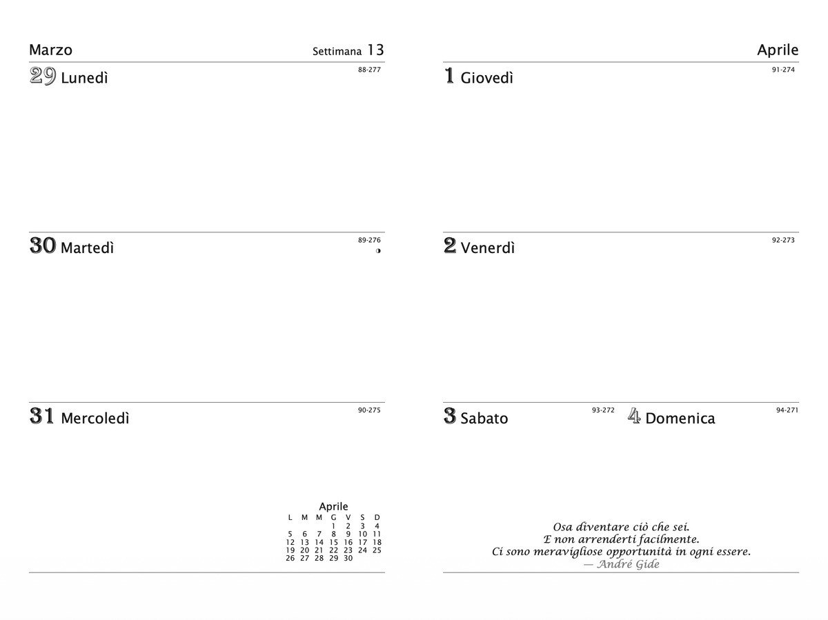 AGENDA FILOSOFICA SETTIMANALE 2027 - PICCOLA 10 x 15 CM