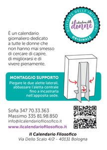 CALENDARIO DELLE DONNE 2024 - A7 MIDI 7,4 x 10,5  CM - SUPPORTO IN CARTONE E SCATOLA REGALO