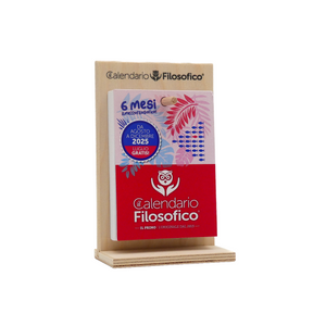 IL MEZZO FILOSOFICO 2025 - A6 PICCOLO 10 x 14 CM - CON SUPPORTO IN LEGNO