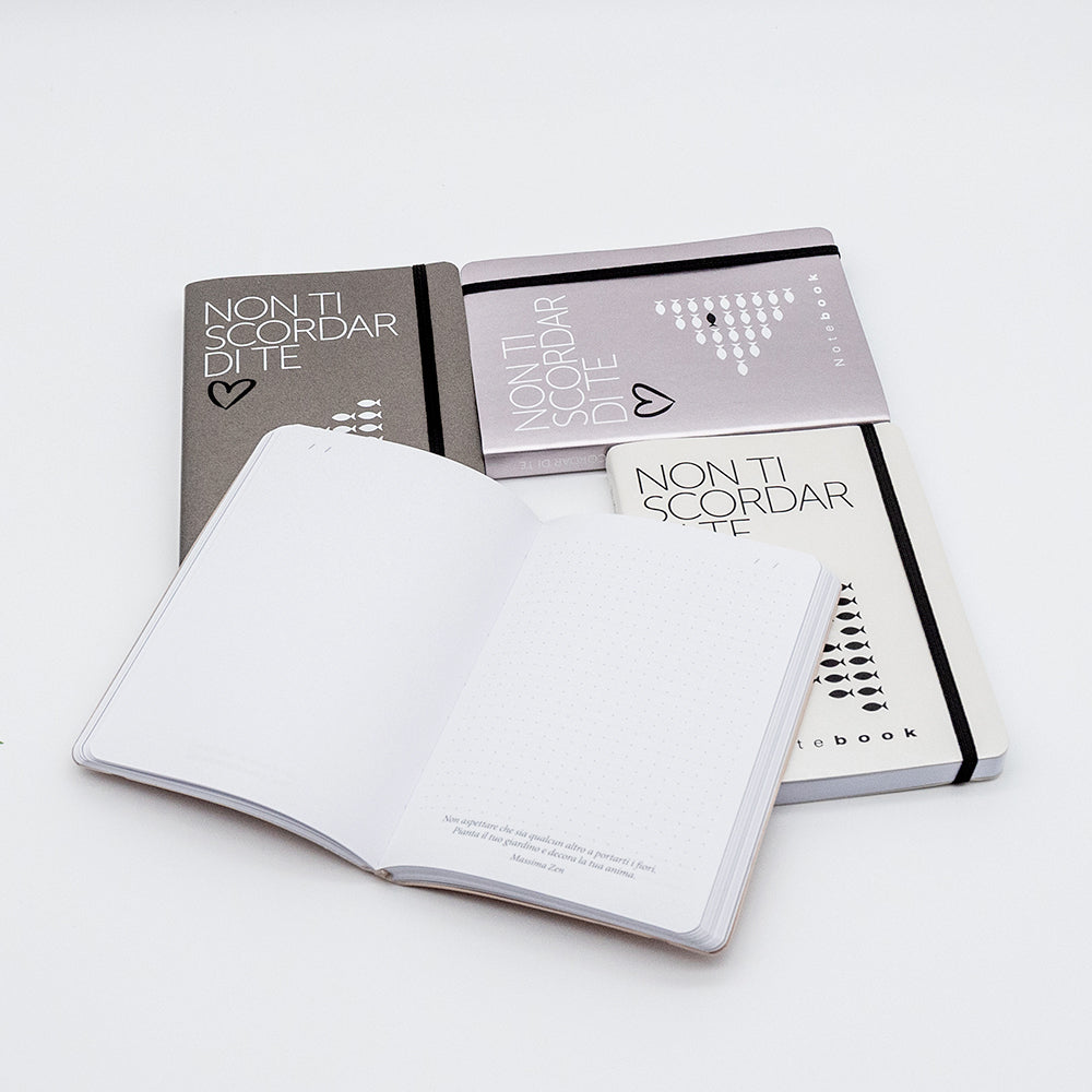 NOTEBOOK "NON TI SCORDAR DI TE" CON FRASI FILOSOFICHE