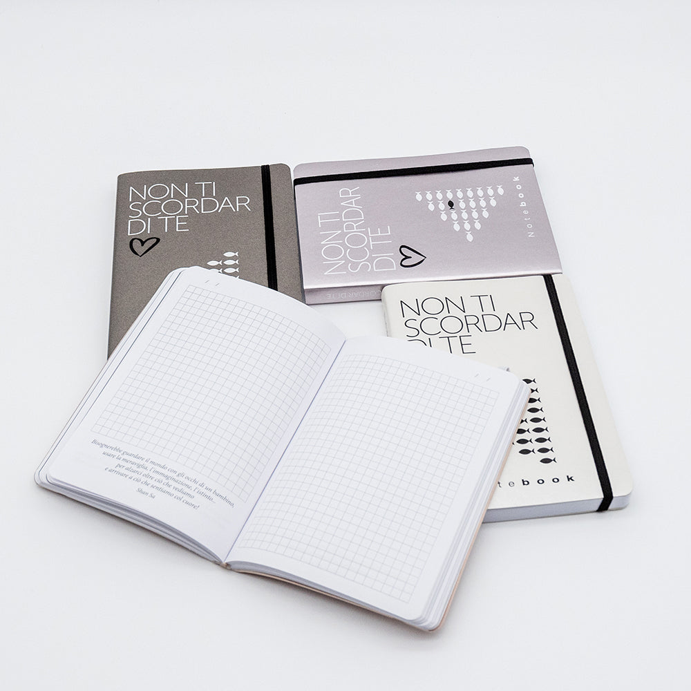NOTEBOOK "NON TI SCORDAR DI TE" CON FRASI FILOSOFICHE