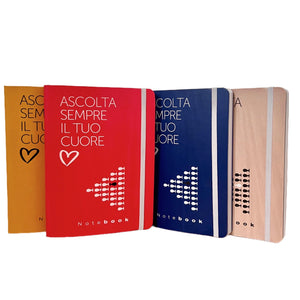 NOTEBOOK “ASCOLTA SEMPRE IL TUO CUORE” CON FRASI FILOSOFICHE