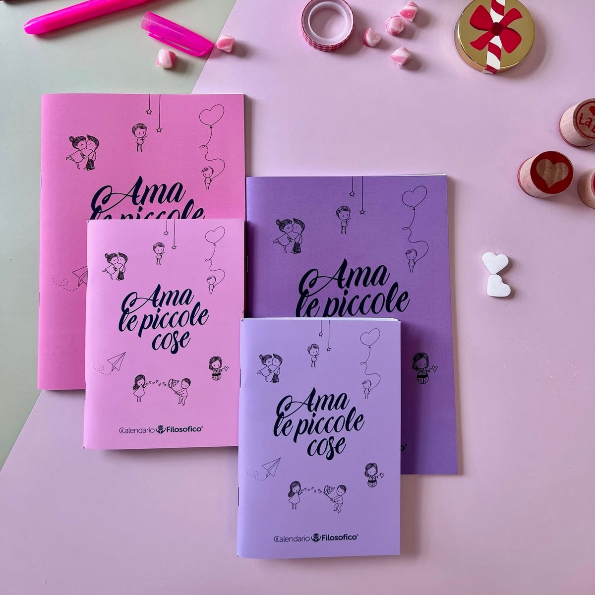 QUADERNO “AMA LE PICCOLE COSE” CON FRASI E PAGINE DECORATE