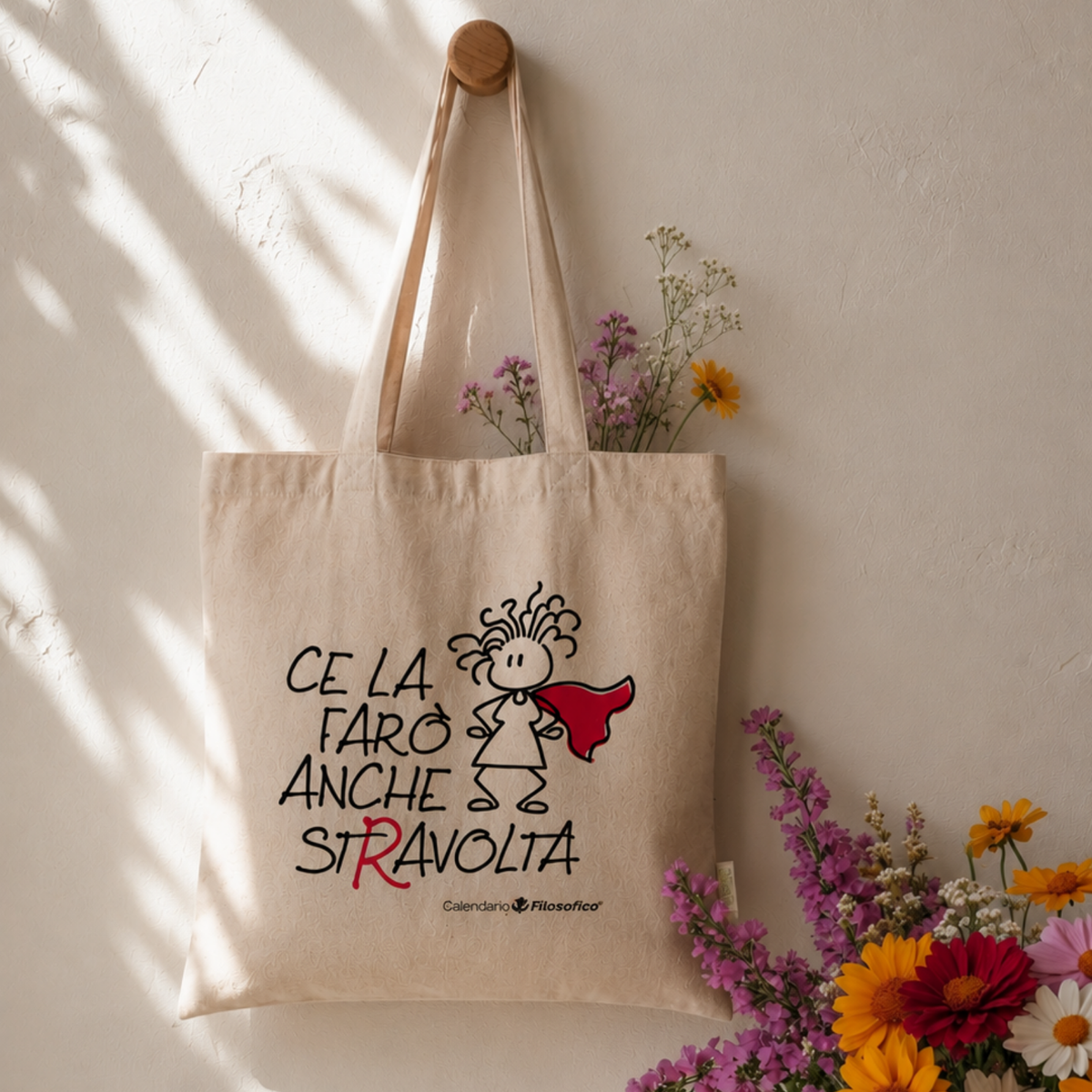 SHOPPER BAG "CE LA FARO’ ANCHE STRAVOLTA"