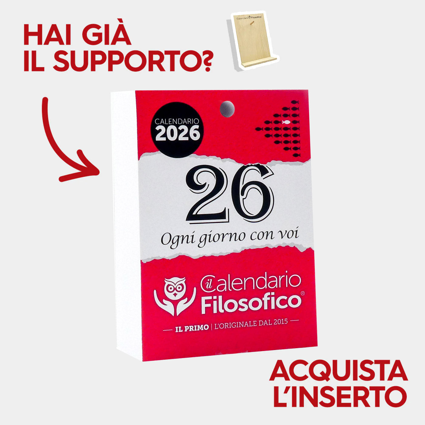 CALENDARIO FILOSOFICO 2026 - A6 PICCOLO 10 x 14 CM - INSERTO