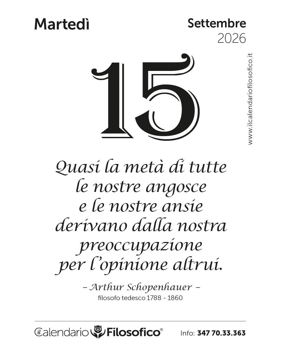 Frase del calendario filosofico 2026-09-15
