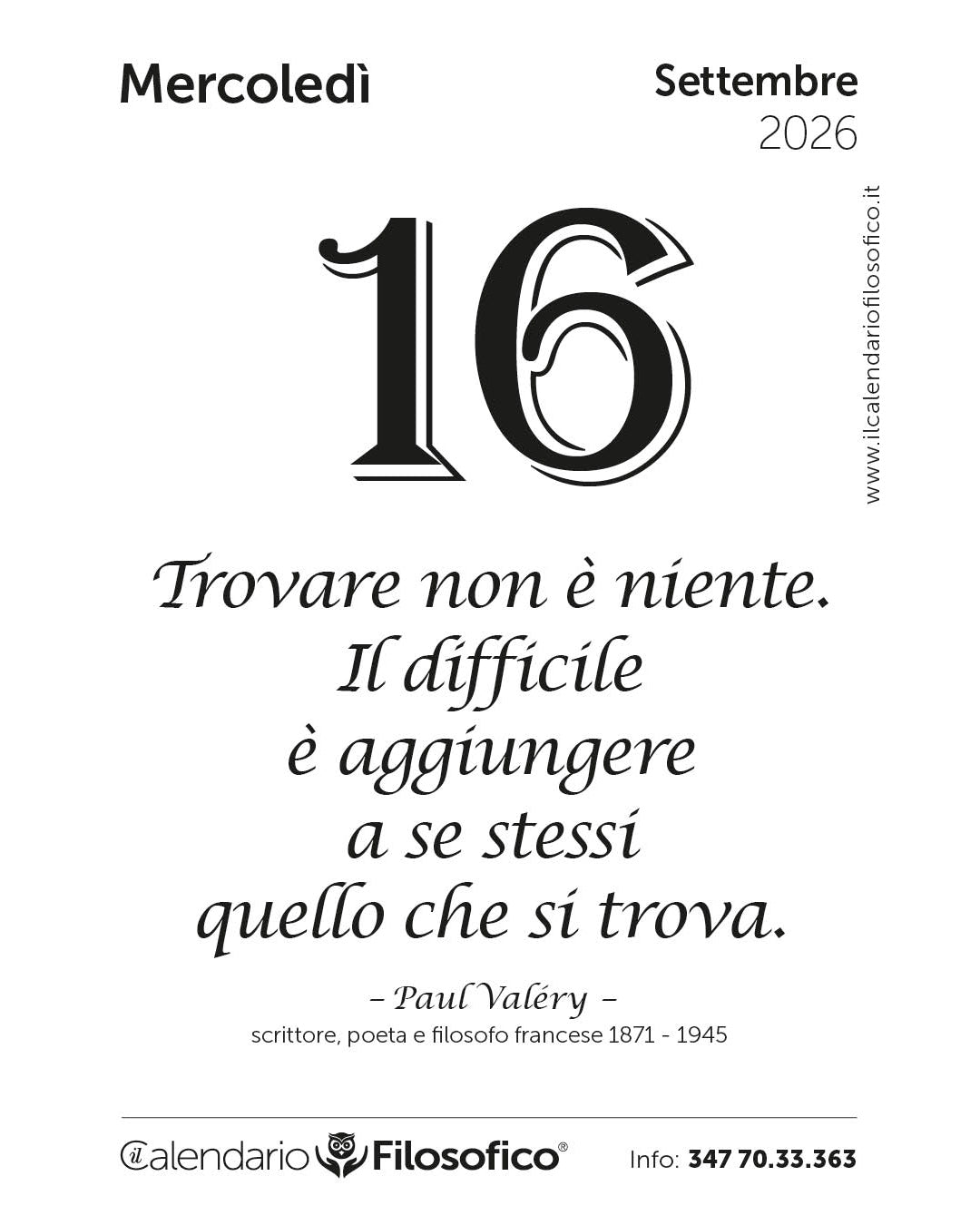 Frase del calendario filosofico 2026-09-16