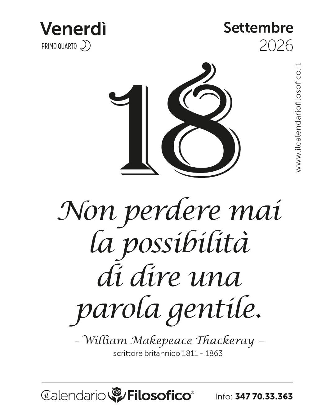 Frase del calendario filosofico 2026-09-18