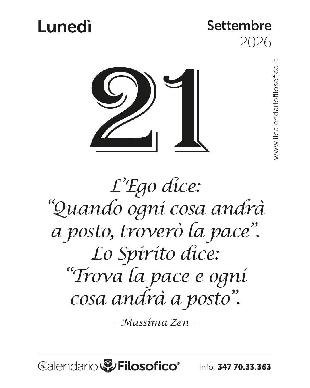 Frase del calendario filosofico 2026-09-21
